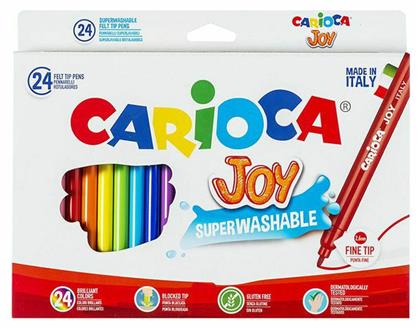 Carioca Joy Πλενόμενοι Μαρκαδόροι Ζωγραφικής Λεπτοί σε 24 Χρώματα από το Moustakas Toys