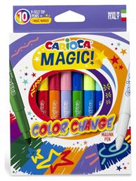 Carioca Magic Color Change 12637 Μαγικοί Μαρκαδόροι Ζωγραφικής Χονδροί σε 10 Χρώματα (9+1 Magic Pen) από το EasyU