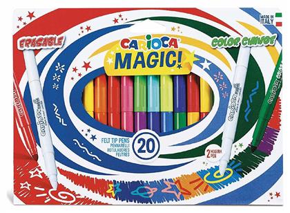 Carioca Magic Markers Μαγικοί Μαρκαδόροι Ζωγραφικής Χονδροί σε 20 Χρώματα από το Moustakas Toys