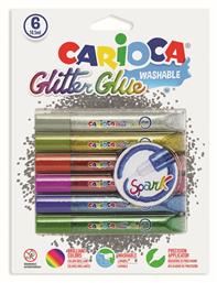 Carioca Spark Κόλλα Glitter Πολύχρωμη 10.5ml Σετ 6τμχ