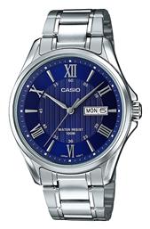 Casio Dress Analog Ρολόι Μπαταρίας με Μεταλλικό Μπρασελέ Navy / Silver από το Kiriakos Gofas