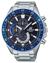 Casio Edifice Ρολόι Χρονογράφος Μπαταρίας με Ασημί Μεταλλικό Μπρασελέ από το Eleftheriou Online