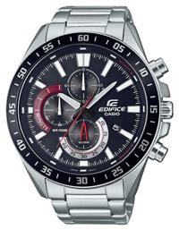 Casio Edifice Ρολόι Χρονογράφος Μπαταρίας με Ασημί Μεταλλικό Μπρασελέ από το Epapoutsia