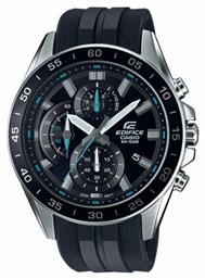 Casio Edifice Ρολόι Χρονογράφος Μπαταρίας με Μαύρο Καουτσούκ Λουράκι