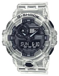 Casio G-Shock Αναλογικό/Ψηφιακό Ρολόι Χρονογράφος Μπαταρίας με Καουτσούκ Λουράκι σε Λευκό χρώμα από το Kiriakos Gofas