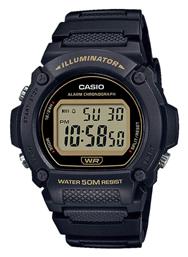 Casio Ψηφιακό Ρολόι Χρονογράφος Μπαταρίας με Μπλε Καουτσούκ Λουράκι