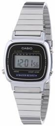 Casio Ψηφιακό Ρολόι Χρονογράφος με Ασημί Μεταλλικό Μπρασελέ