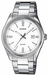 Casio Ρολόι Μπαταρίας με Ασημί Μεταλλικό Μπρασελέ από το Kiriakos Gofas