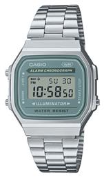 Casio Ρολόι Χρονογράφος Μπαταρίας με Ασημί Μεταλλικό Μπρασελέ