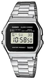 Casio Vintage Iconic Ψηφιακό Ρολόι Μπαταρίας με Ασημί Μεταλλικό Μπρασελέ