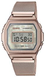 Casio Vintage Ψηφιακό Ρολόι Χρονογράφος με Ροζ Χρυσό Μεταλλικό Μπρασελέ από το Kiriakos Gofas