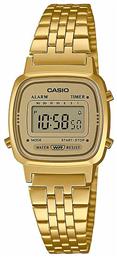 Casio Vintage Ψηφιακό Ρολόι με Μεταλλικό Μπρασελέ σε Χρυσό χρώμα από το Kiriakos Gofas