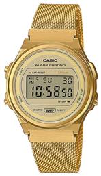 Casio Vintage Round Ψηφιακό Ρολόι Μπαταρίας με Χρυσό Μεταλλικό Μπρασελέ από το Kiriakos Gofas