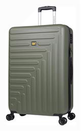 CAT Μεσαία Βαλίτσα Ταξιδίου Σκληρή Χακί με 4 Ρόδες Ύψους 67.5εκ.