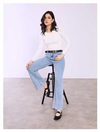 Celestino Γυναικείο Τζιν Ψηλόμεσο Ζώνη Μπλε Ανοιχτό