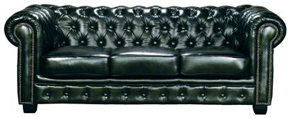 Chesterfield τ.689 Τριθέσιος Antique Πράσινο 201x92εκ.