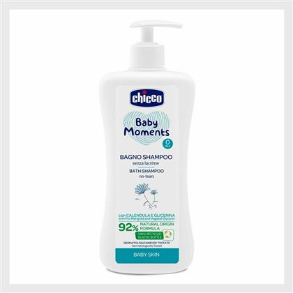 Chicco Baby Moments Bath Shampoo 500ml με Αντλία