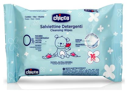 Chicco Μωρομάντηλα χωρίς Parabens & Οινόπνευμα με Aloe Vera 16τμχ από το Plus4u