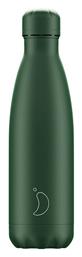 Chilly's Monochrome Μπουκάλι Θερμός All Matte Green 500ml