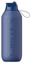 Chilly's Series 2 Sport Μπουκάλι Θερμός με Καλαμάκι Whale Blue 500ml