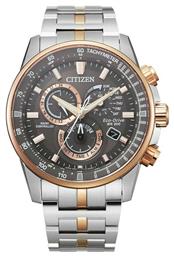 Citizen PCAT Atomic Timekeeping Ρολόι Χρονογράφος Μπαταρίας με Μεταλλικό Μπρασελέ από το Kiriakos Gofas