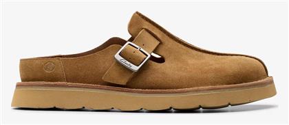 Clarks Ανδρικά Δερμάτινα Σαμπό Καφέ