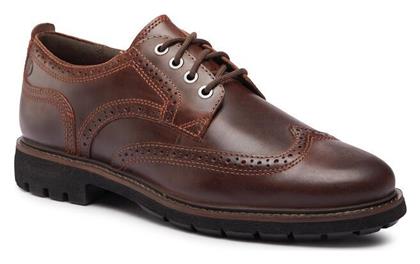 Clarks Batcombe Δερμάτινα Ανδρικά Oxfords Καφέ