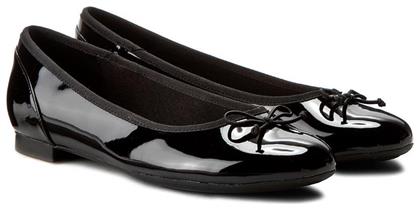 Clarks Couture Bloom Γυναικείες Μπαλαρίνες από Λουστρίνι σε Μαύρο Χρώμα