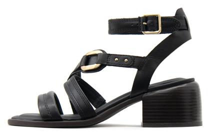 Clarks Δερμάτινα Πέδιλα Μαύρα