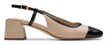 Clarks Δερμάτινες Γόβες με Λουράκι Μπεζ