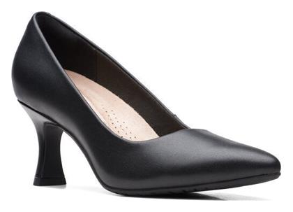 Clarks Kataleyna Δερμάτινες Γόβες με Χοντρό Μεσαίο Τακούνι