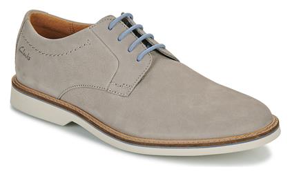 Clarks Lace Δερμάτινα Ανδρικά Casual Παπούτσια Γκρι