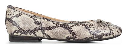 Clarks Lily Δερμάτινες Γυναικείες Μπαλαρίνες σε Γκρι Χρώμα