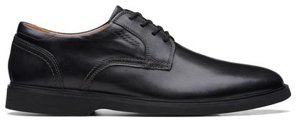 Clarks Malwood Δερμάτινα Ανδρικά Casual Παπούτσια Μαύρα