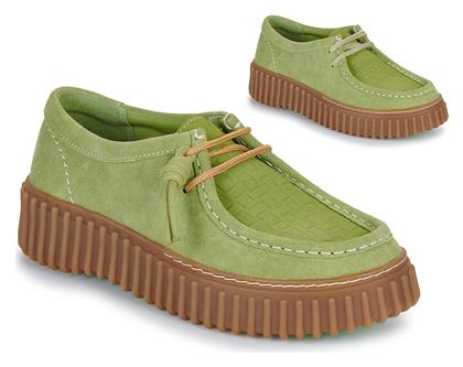 Clarks Suede Γυναικεία Oxfords σε Πράσινο Χρώμα