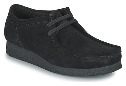 Clarks Wallabee Ανδρικά Μοκασίνια σε Μαύρο Χρώμα