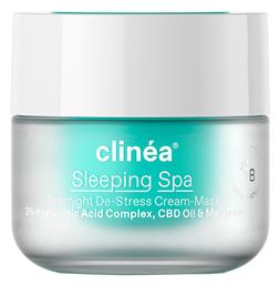 Clinea Sleeping Spa Κρέμα-Μάσκα Προσώπου Νυκτός De-Stress με Υαλουρονικό Οξύ 50ml