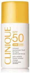 Clinique Mineral Sunscreen Fluid Αδιάβροχη Αντηλιακή Λοσιόν Προσώπου SPF50 30ml