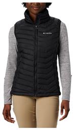 Columbia Powder Lite Vest Κοντό Γυναικείο Αμάνικο Puffer Μπουφάν Μαύρο