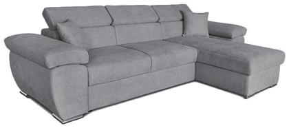 Comy Γωνιακός Καναπές Κρεβάτι 286x160x75εκ. Γκρι Γκρι