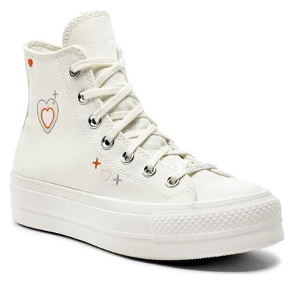 Converse Chuck Taylor All Star Lift Platform Γυναικεία Sneakers Λευκά από το Spartoo