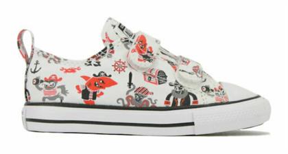 Converse Παιδικά Sneakers Chuck Taylor All Star 2V Pirates με Σκρατς Λευκά από το Epapoutsia