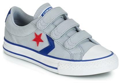 Converse Παιδικά Sneakers Star Player OX 3V C με Σκρατς Γκρι