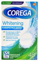 Corega Whitening Καθαριστικό Οδοντοστοιχίας 48 ταμπλέτες από το e-Fresh