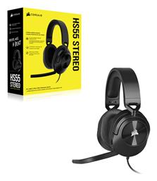 Corsair HS55 Stereo Over Ear Gaming Headset με σύνδεση 3.5mm Carbon