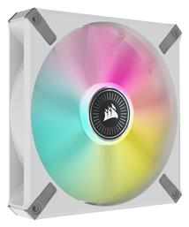 Corsair iCUE ML140 RGB Elite Premium Case Fan με Σύνδεση 4-Pin PWM Λευκό