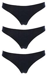 Cotonella Βαμβακερά Γυναικεία String 3Pack Μαύρο