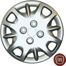 Croatia Cover Σετ Τάσια Αυτοκινήτου Fiat Punto I/Punto II/Albea/Panda 4τμχ 13'' Ασημί