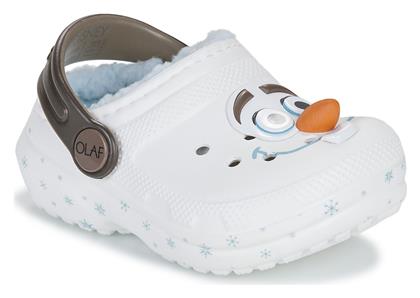 Crocs Ανατομικές Παιδικές Παντόφλες Λευκές Olaf Classic Clog T