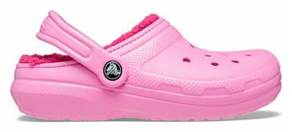 Crocs Ανατομικές Παιδικές Παντόφλες Ροζ Classic Lined από το Favela